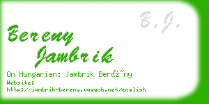 bereny jambrik business card